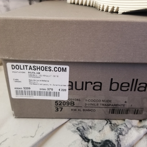 Laura Bellariva Flat Bianco Cocco Nude Sandal - Picture 11 of 11